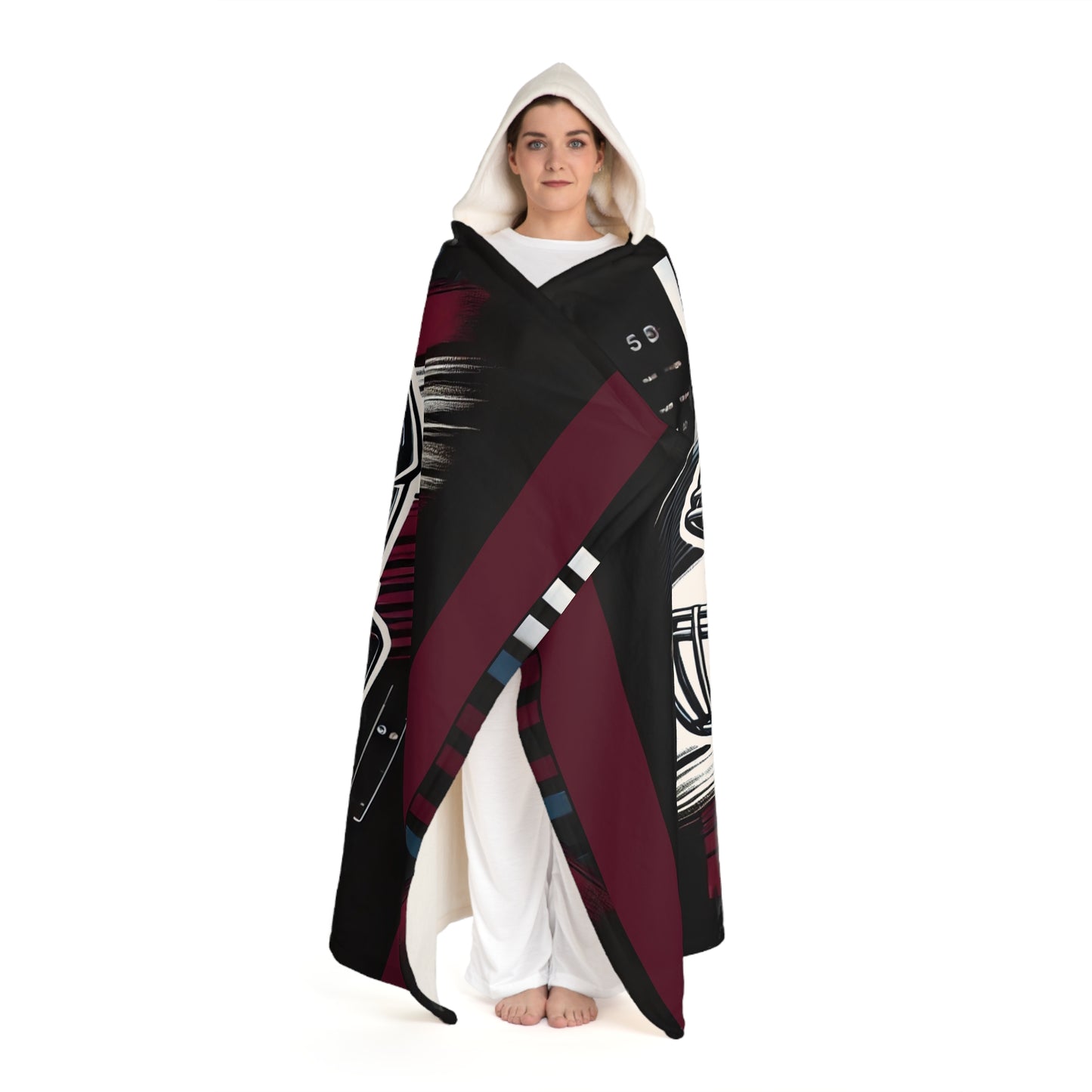 Joshua In College Hooded Sherpa Fleece Blanket