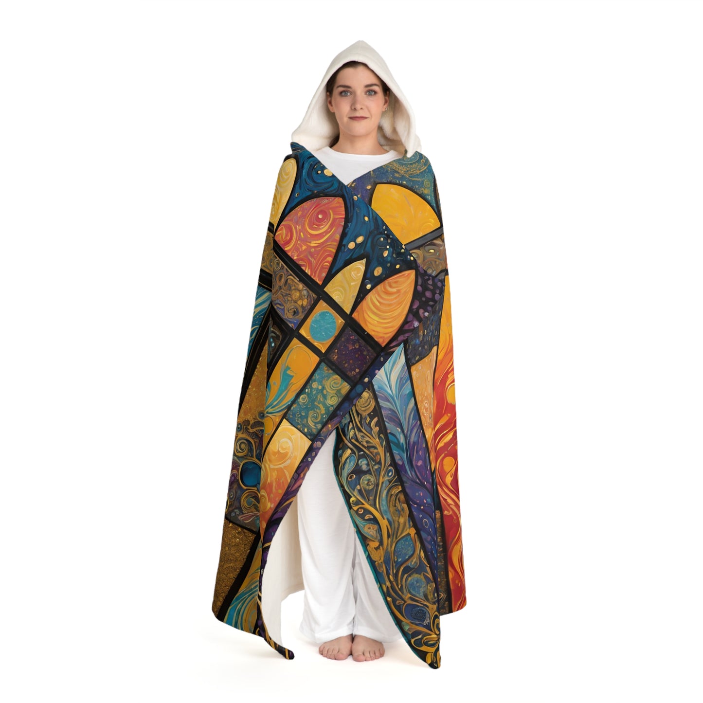 Perfect Sunset Hooded Sherpa Fleece Blanket