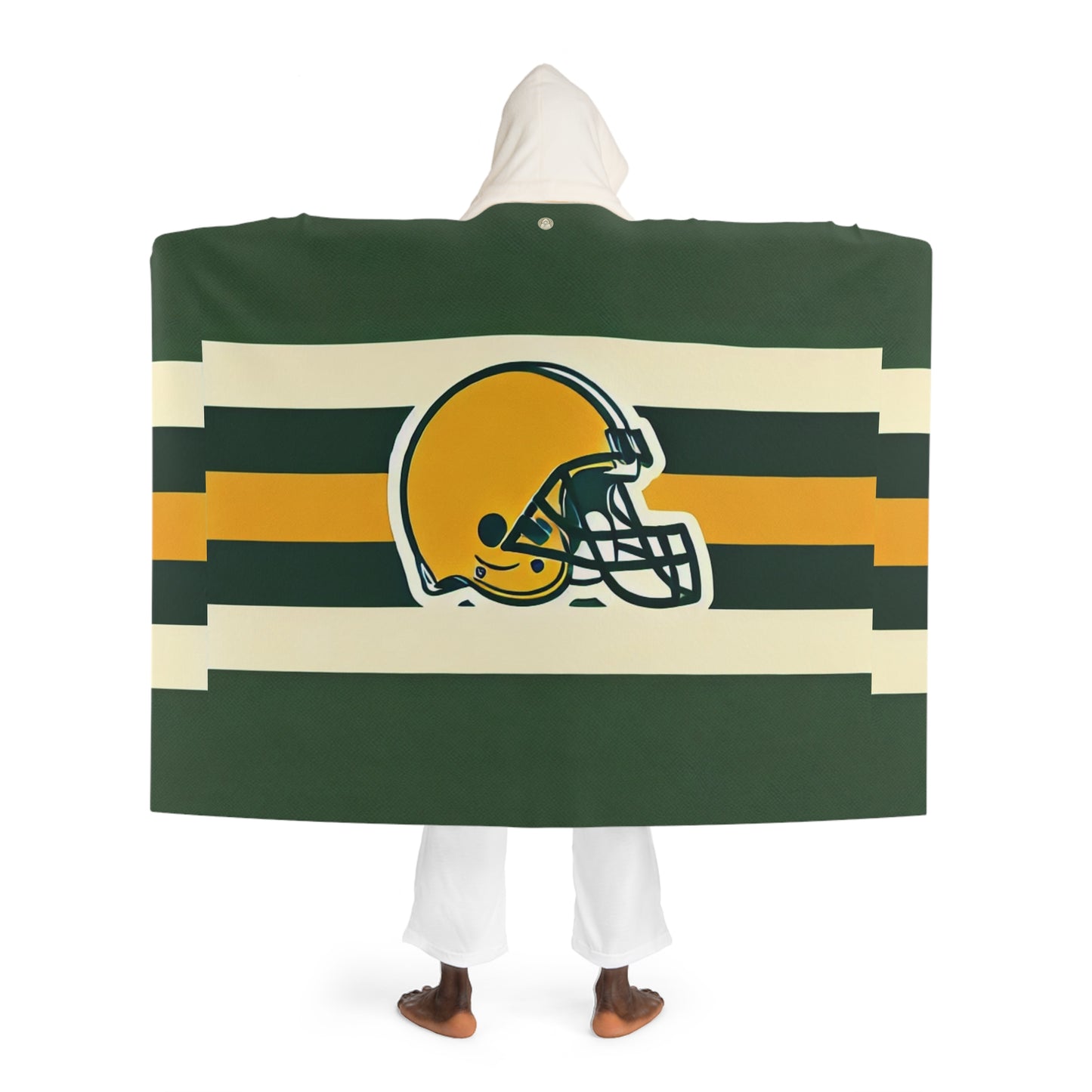 Green Bay Hooded Sherpa Fleece Blanket