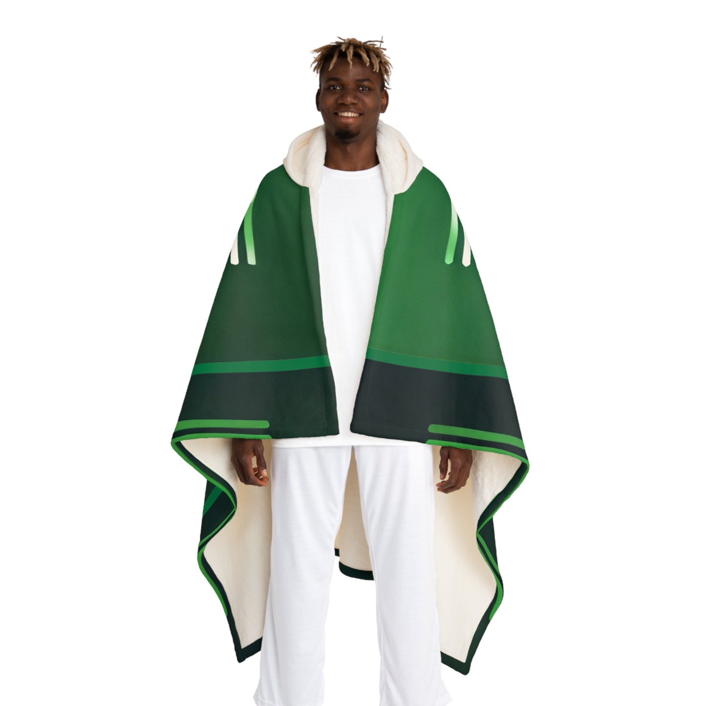New York NY Hooded Sherpa Fleece Blanket