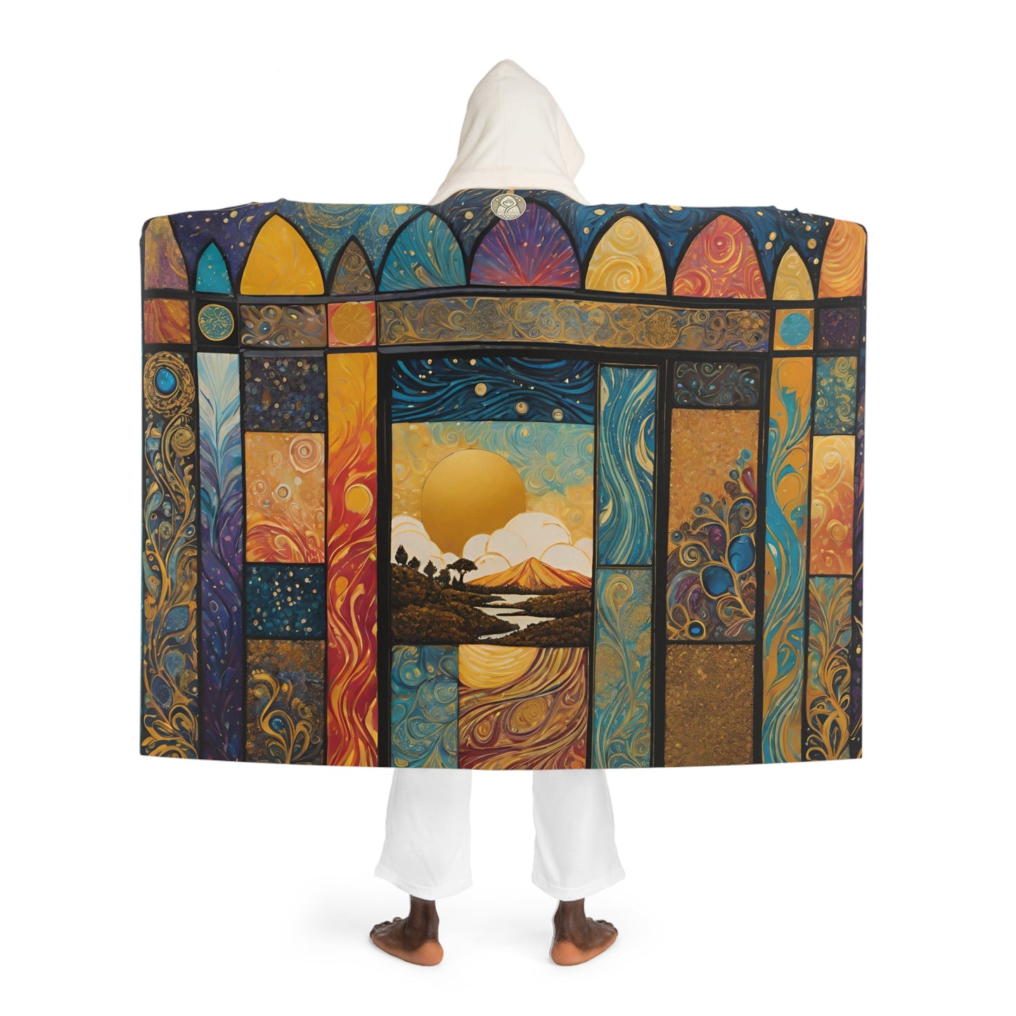 Perfect Sunset Hooded Sherpa Fleece Blanket