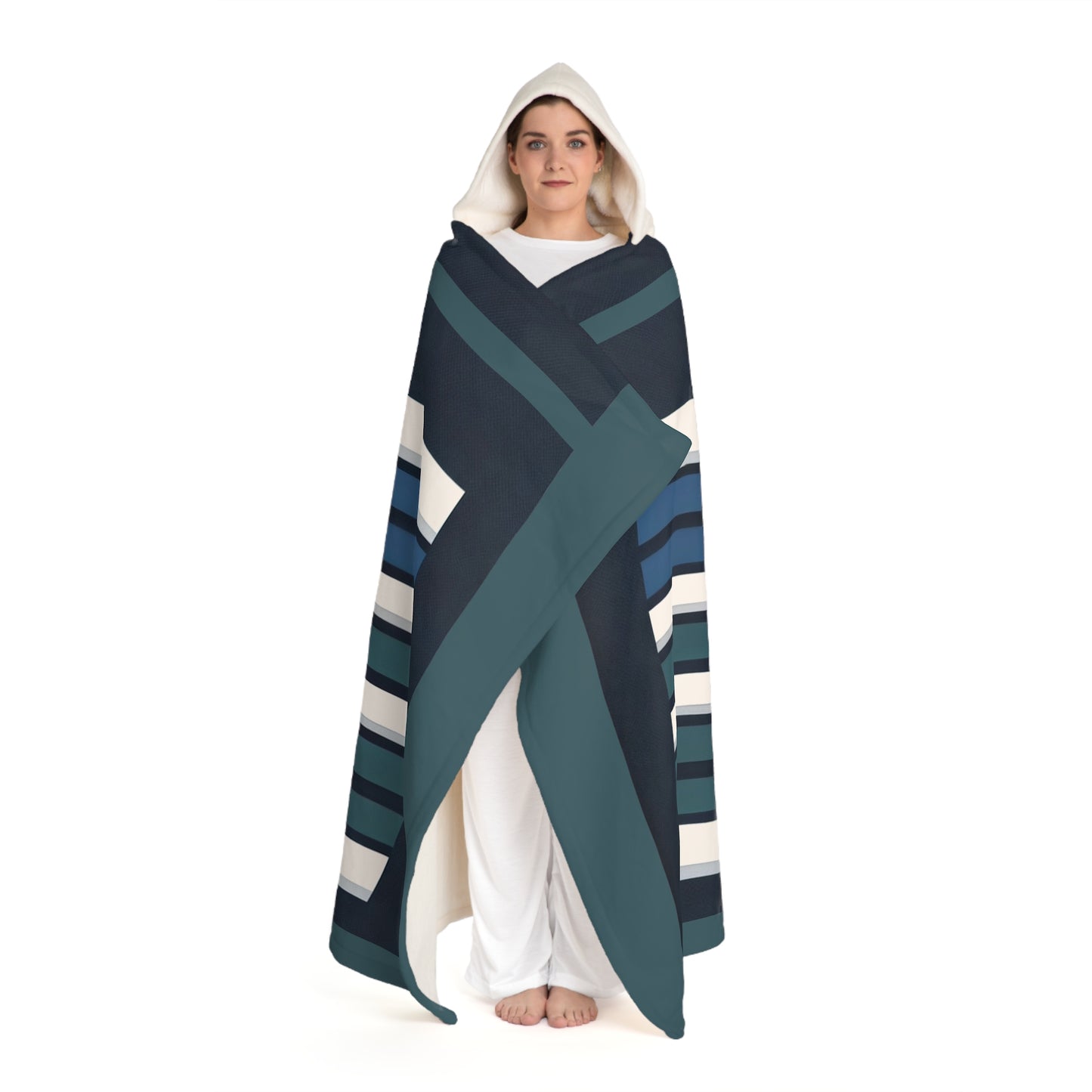 Seattle Hooded Sherpa Fleece Blanket