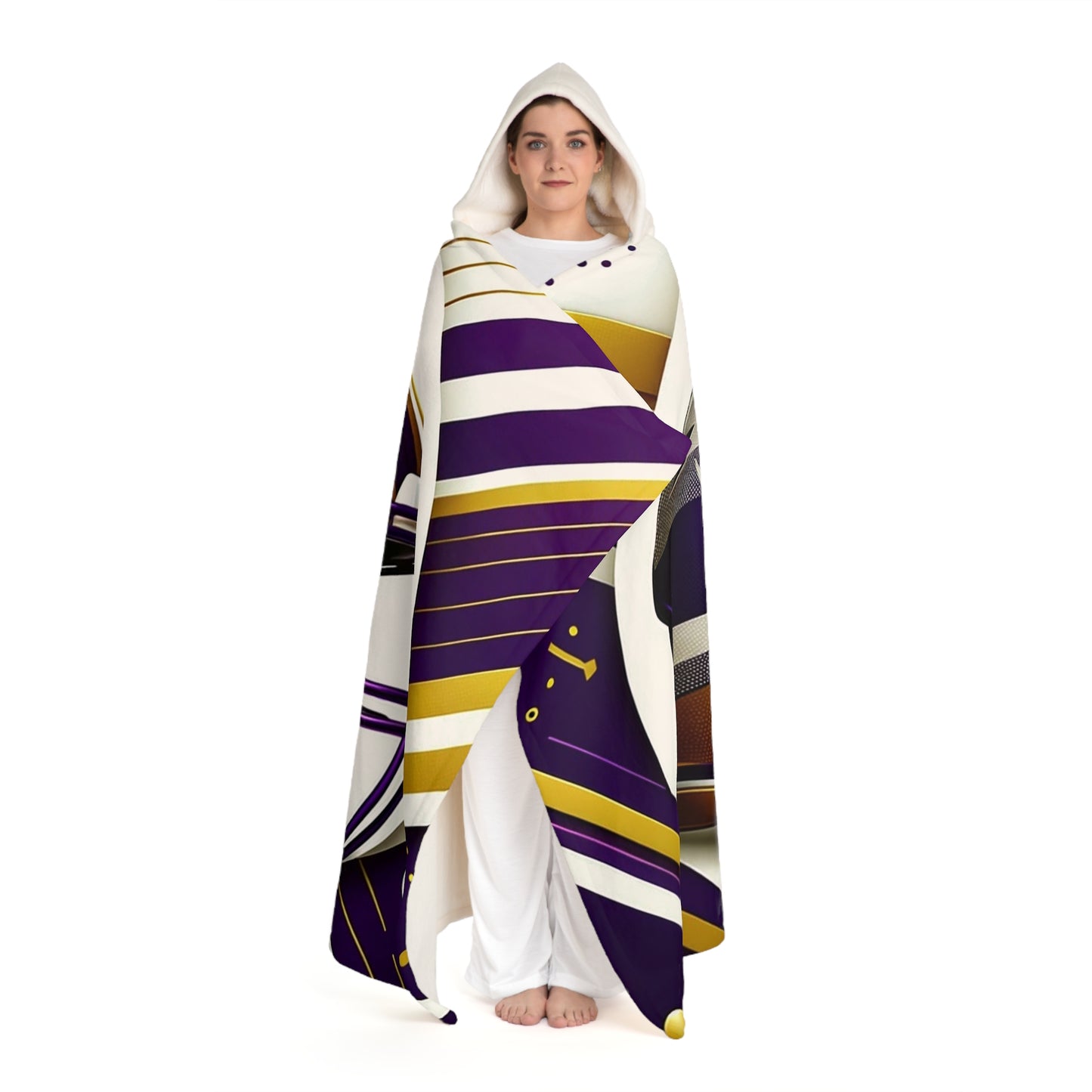 Football Hype Hooded Sherpa Fleece Blanket