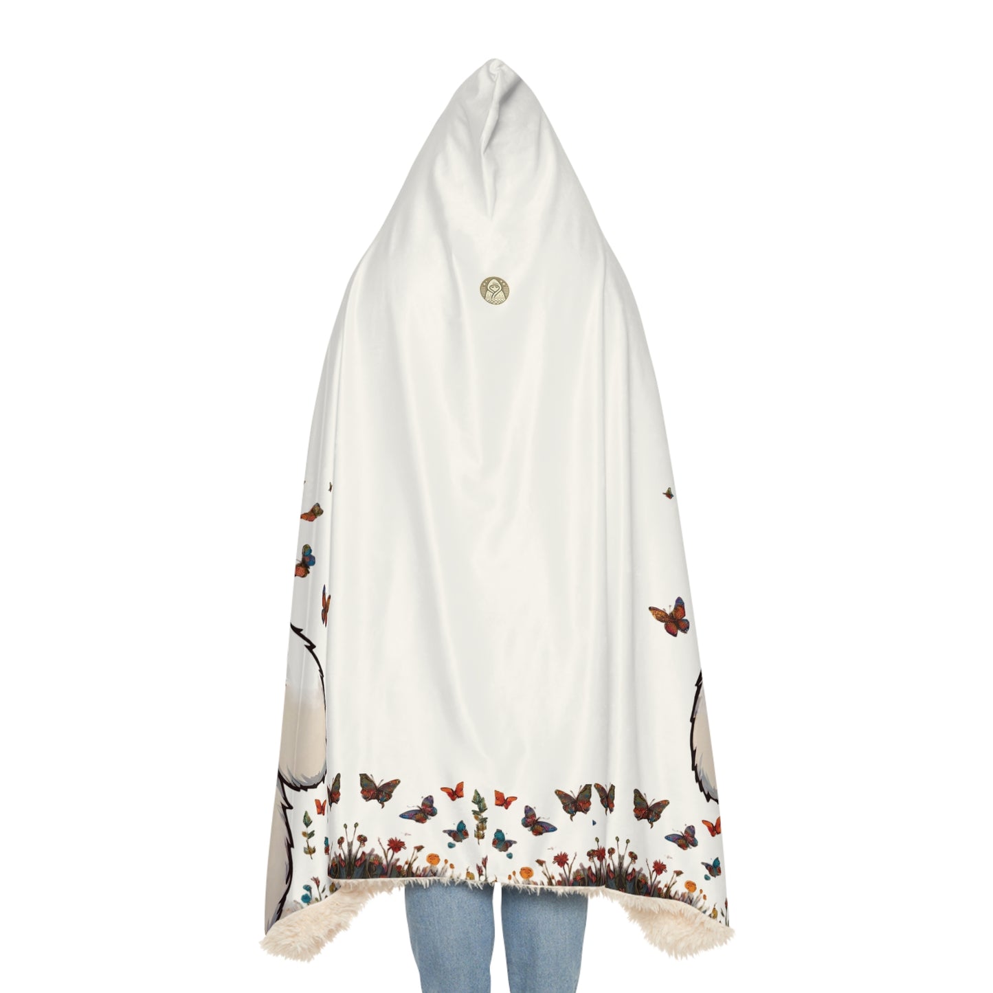 Fall Bear White Snuggle Blanket