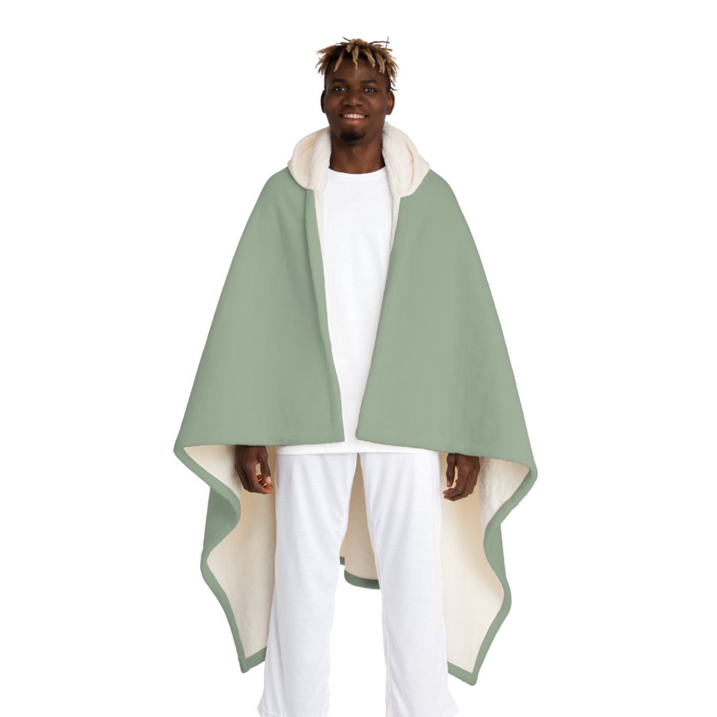 Sweet Sage Hooded Sherpa Fleece Blanket