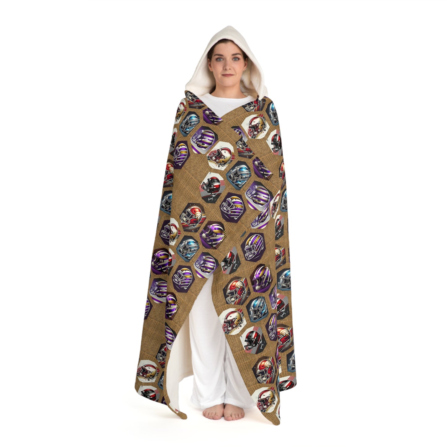 Highlights Hooded Sherpa Fleece Blanket