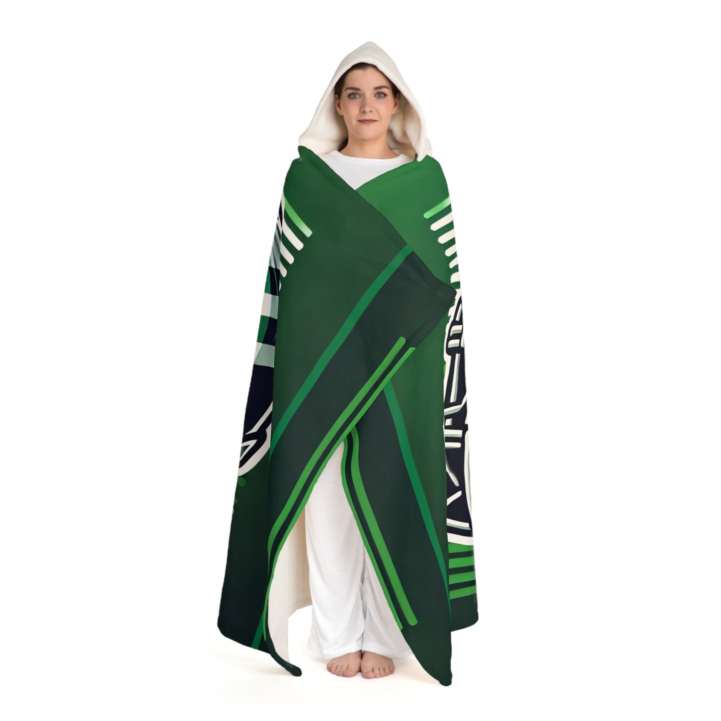 New York NY Hooded Sherpa Fleece Blanket