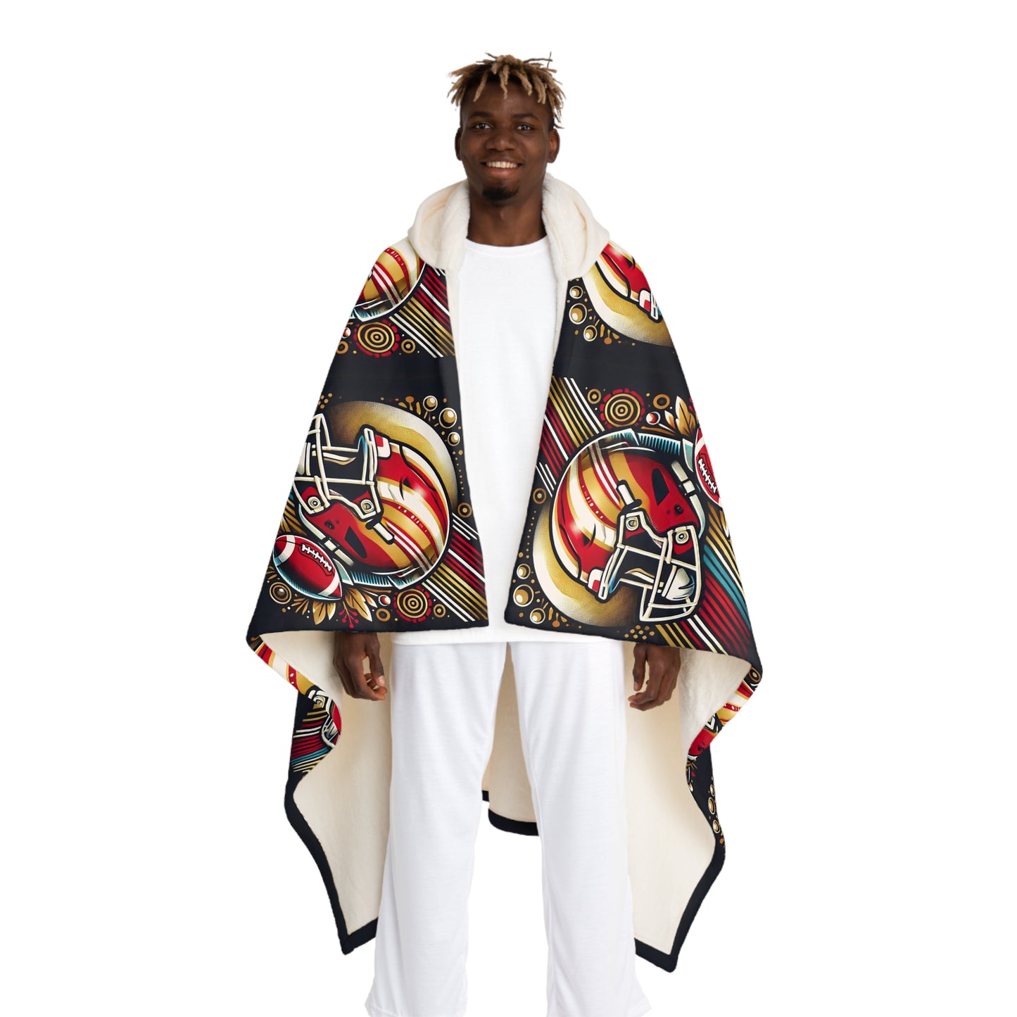 San Francisco Hooded Sherpa Fleece Blanket