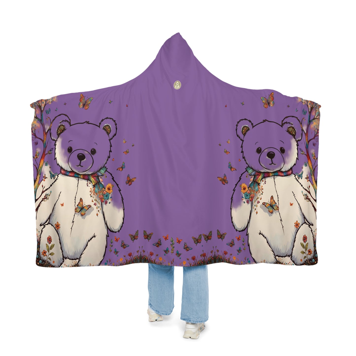 Fall Bear Lt Purple Snuggle Blanket