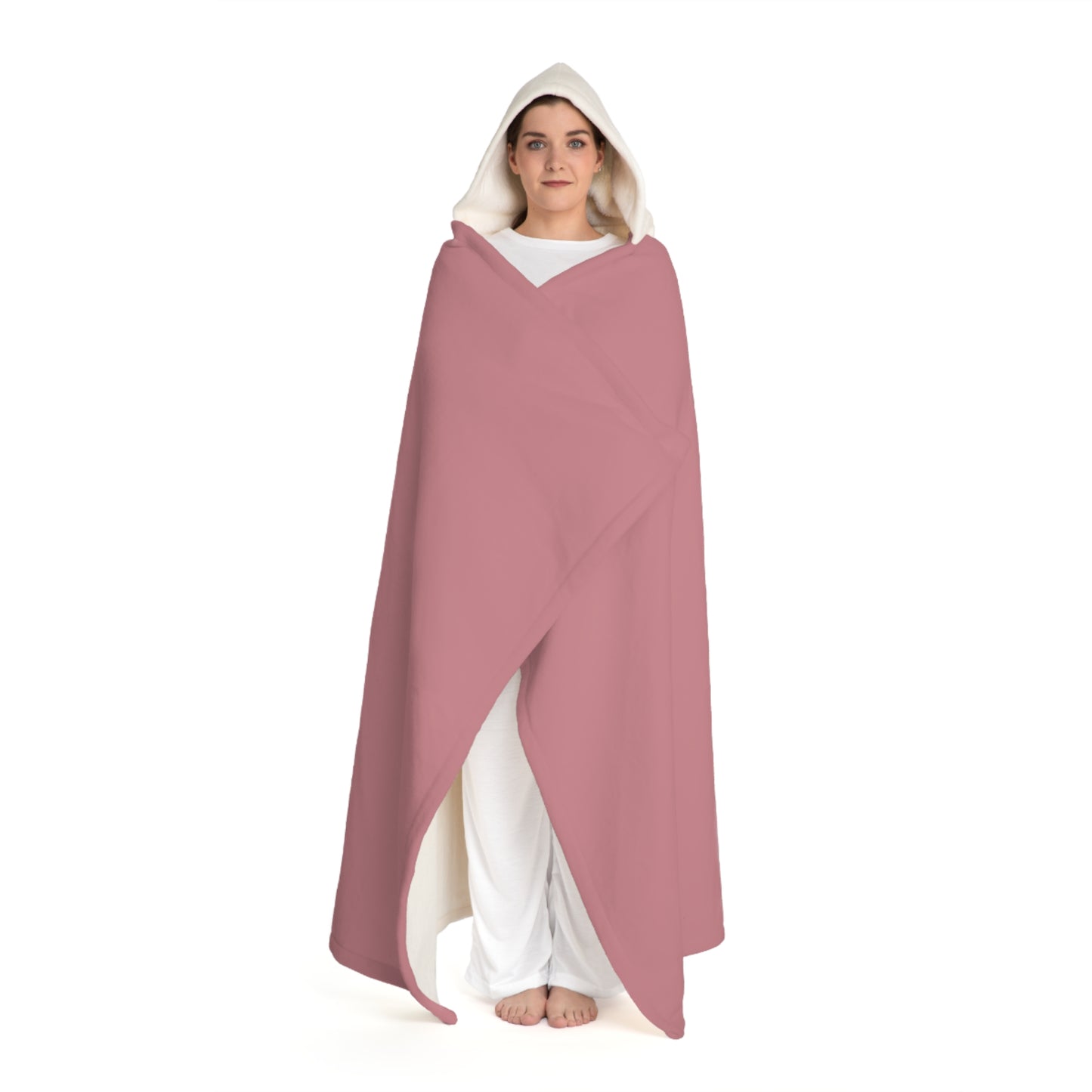 Mauve Passion Hooded Sherpa Fleece Blanket