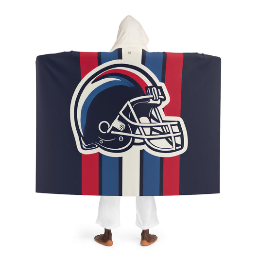 New England Hooded Sherpa Fleece Blanket