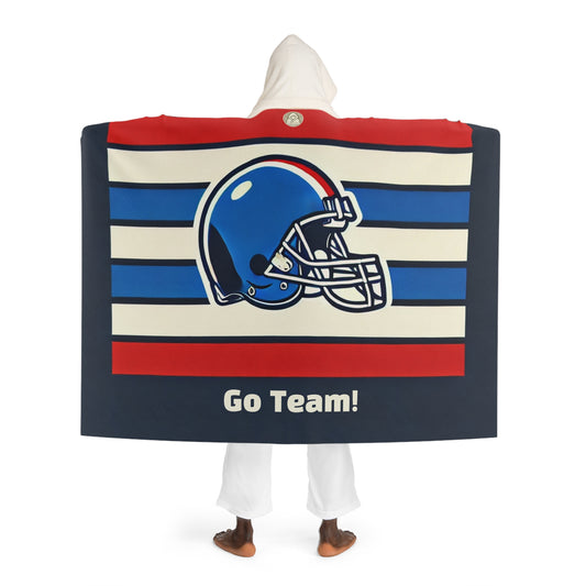 Go Team Hooded Sherpa Fleece Blanket