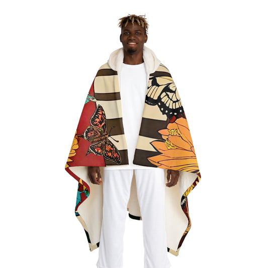 Splendor in Aroma Hooded Sherpa Fleece Blanket