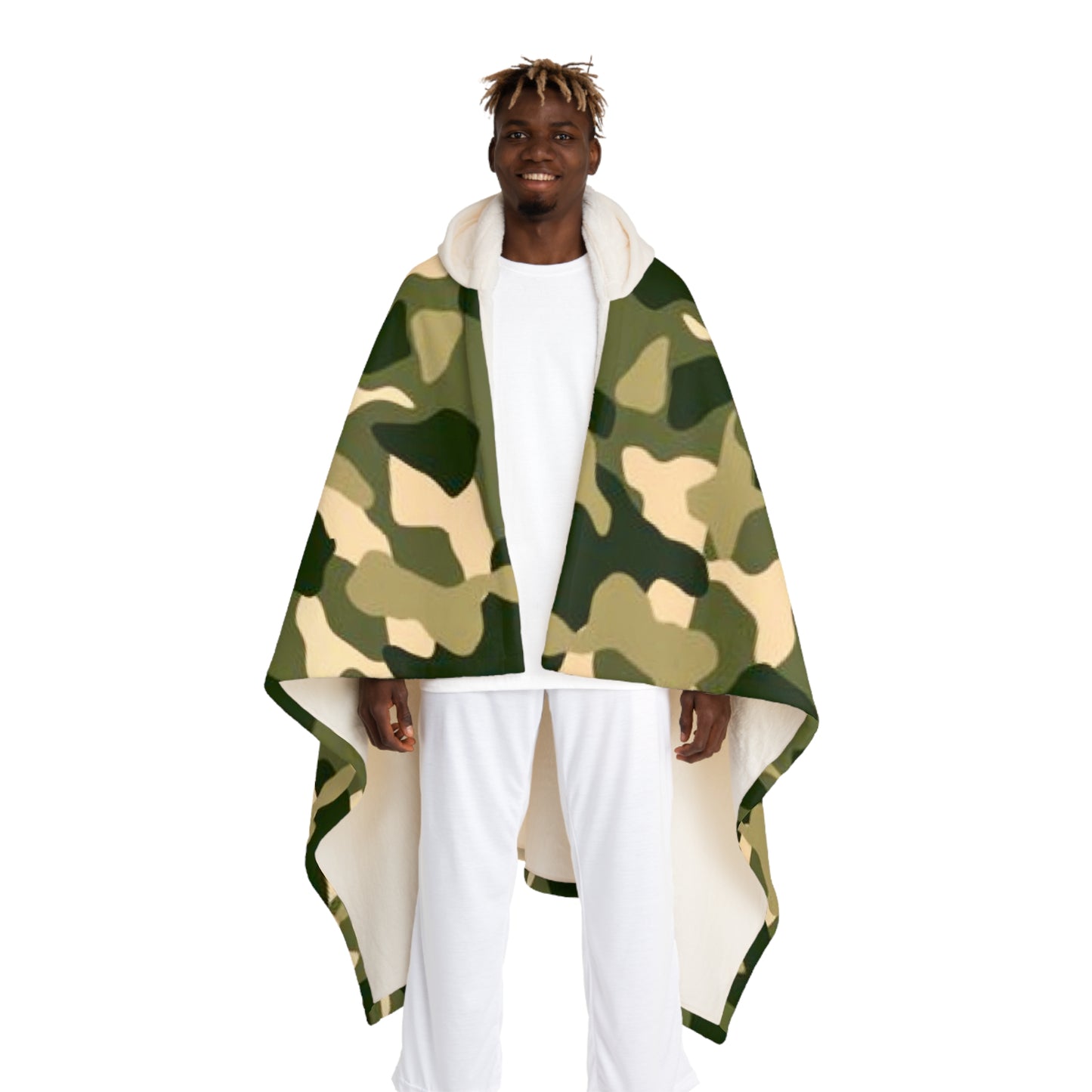 Soldier Hooded Sherpa Fleece Blanket