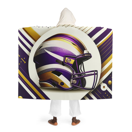 Football Hype Hooded Sherpa Fleece Blanket