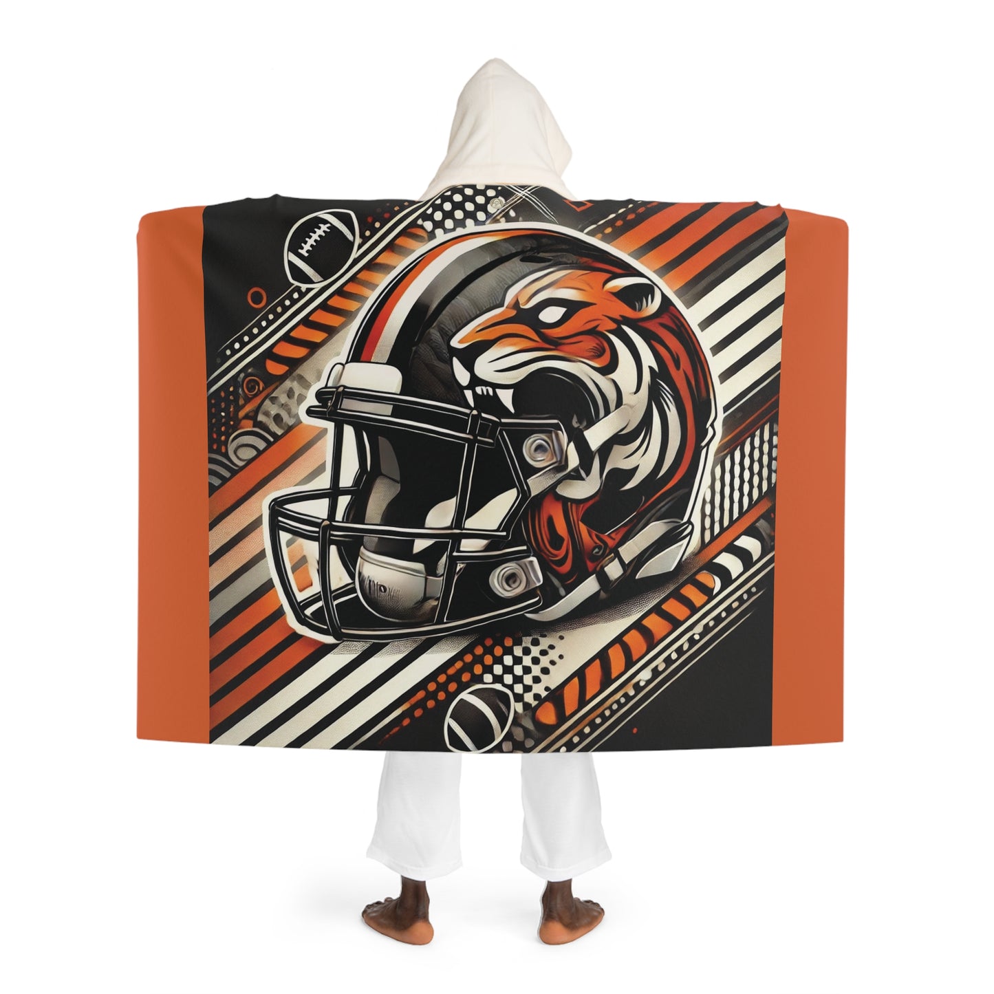 Cincinnati Hooded Sherpa Fleece Blanket