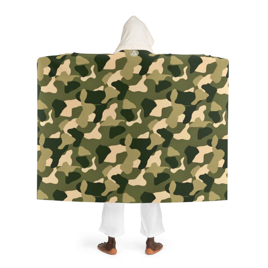 Soldier Hooded Sherpa Fleece Blanket