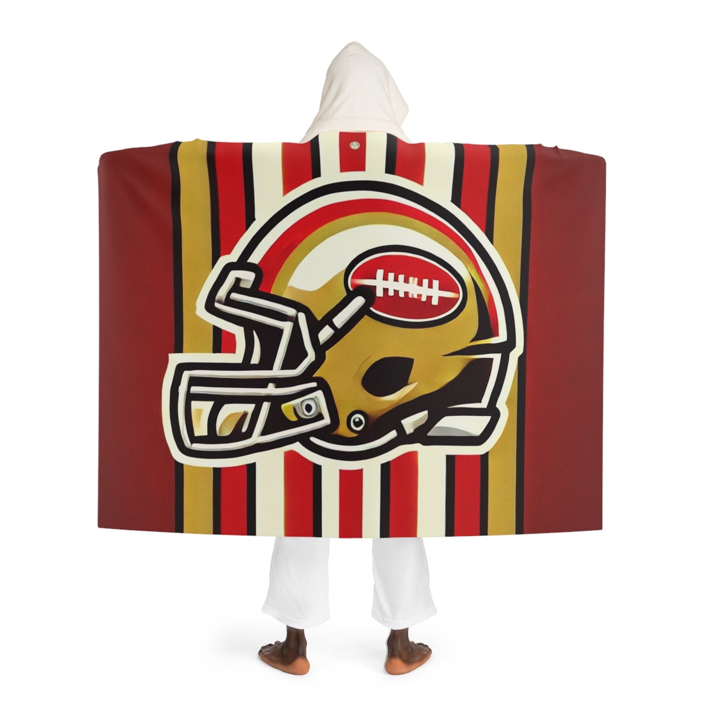 Football Football Hooded Sherpa Fleece Blanket